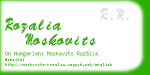 rozalia moskovits business card